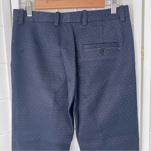 3.1 Phillip Lim Navy Blue Gold Metallic Speck Dress Pant | Size 0 - Picture 5 of 6